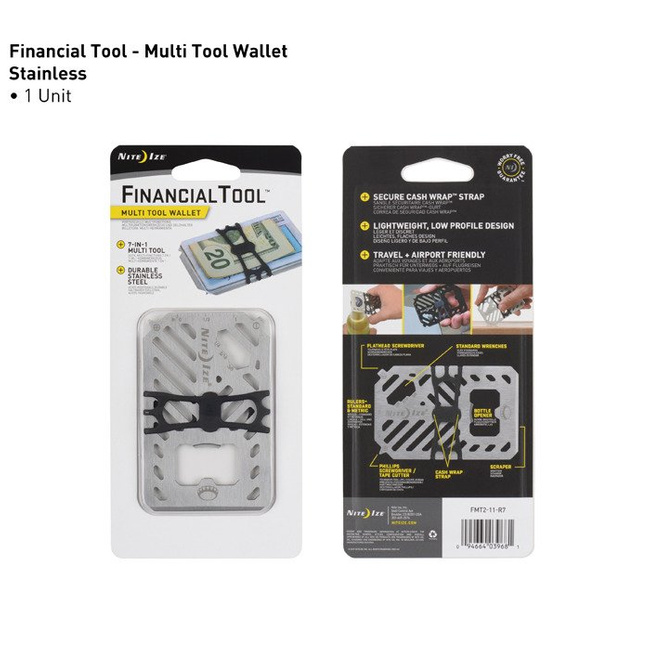 Karta/portfel Financial Tool Multi Tool Wallet Nite Ize - srebrny