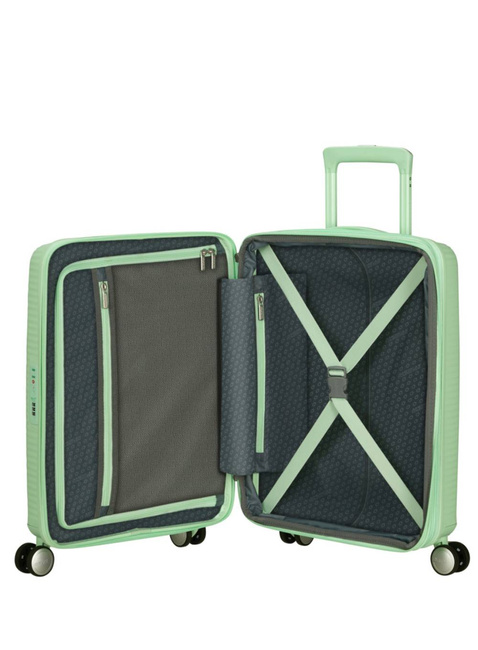 Walizka mała American Tourister Soundbox EXP - pastel green