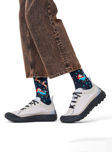 Skarpety unisex Happy Socks - navy / santa sleigh 