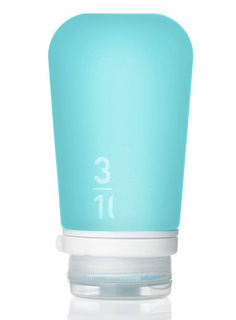 Podróżna butelka na szampon do samolotu Humangear GoToob+ L - aqua