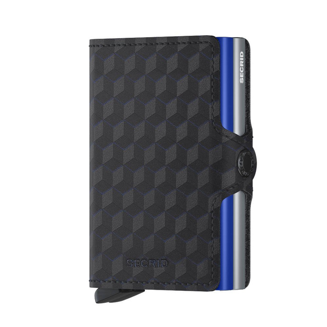 Portfel kieszonkowy RFID Twinwallet Secrid Optical - titanium / blue