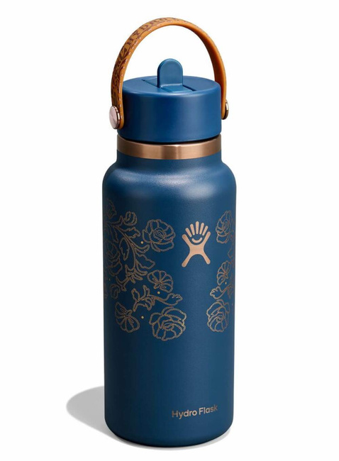 Butelka termiczna ze słomką Hydro Flask Wide Mouth Straw Cap 946 ml - western dark blue