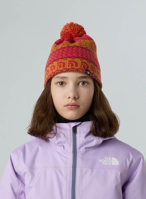 Czapka zimowa dziecięca The North Face Kids' Cabin Ski Tuke - citrine yellow jacquard