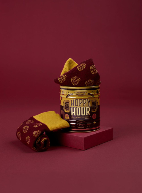 Skarpety męskie Gentlemen's Hardware Socks in a Can - beer