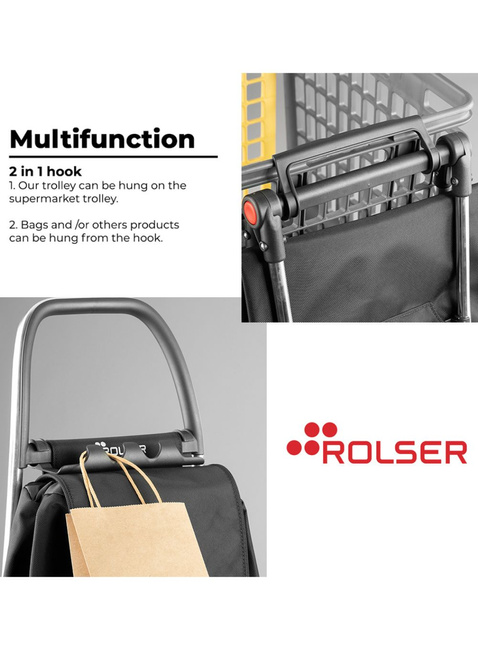 Wózek na zakupy Rolser I-Max Thermo Zen 4-kołowy - black