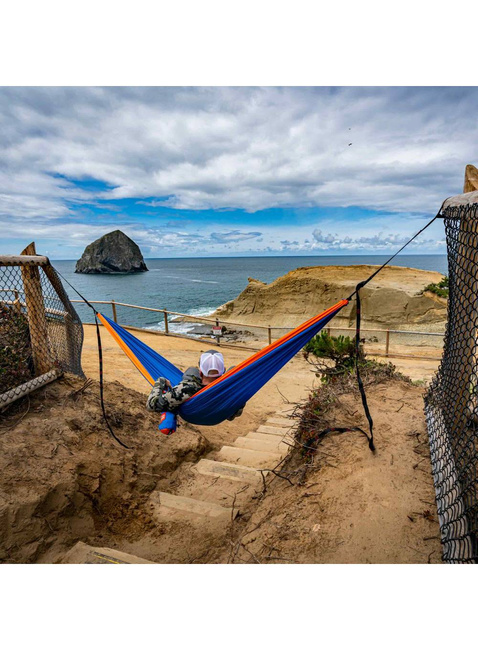 Hamak 2-osobowy Grand Trunk Double Deluxe Hammock - navy / light blue