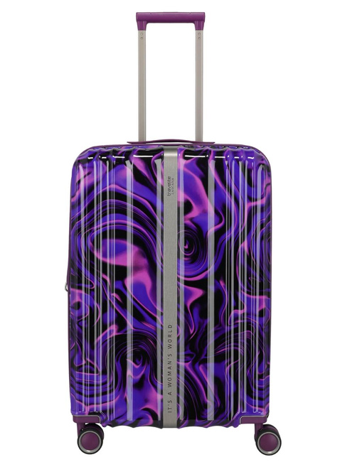Walizka średnia poszerzana Travelite Lascana - purple swirl