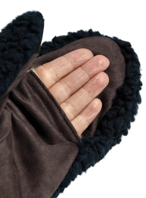 Rękawiczki zimowe Elmer Teddy Mittens - beige / wine