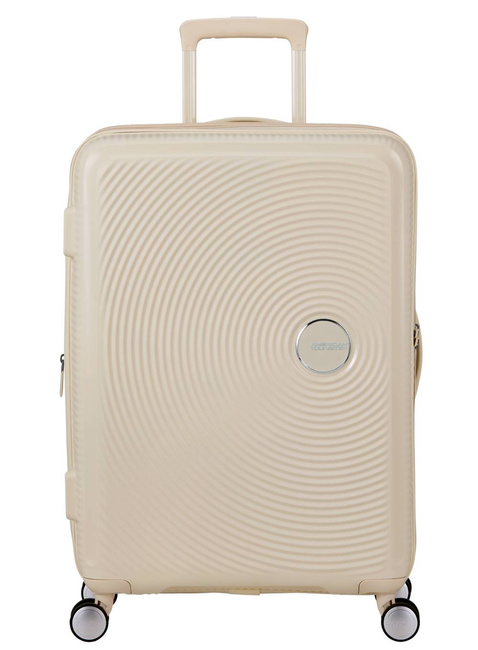 Walizka średnia American Tourister Soundbox EXP - coconut sand