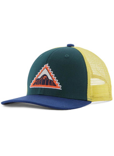 Dziecięca czapka z daszkiem Patagonia Kid's Trucker Hat - driftways patch / cascade green