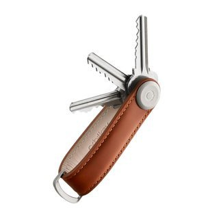 Skórzane etui organizer na klucze Orbitkey Leather - cognac / tan