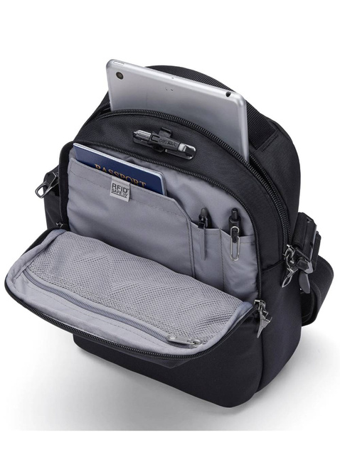 Torebka antykradzieżowa Pacsafe V Tour Crossbody - jet black