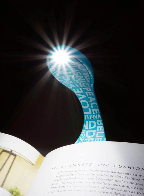 Lampka zakładka do książki Thinking Gifts - blue words