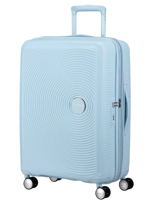 Walizka średnia American Tourister Soundbox EXP - pastel blue