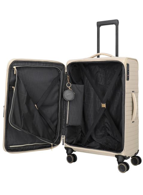 Walizka średnia Travelite Barbara Stepp EXP - satin nude