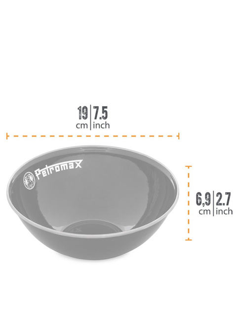 Dwie miski turystyczne Petromax Enamel Bowls 1 l - black