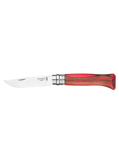 Nóż składany Opinel Inox Laminated N°08 - red brich