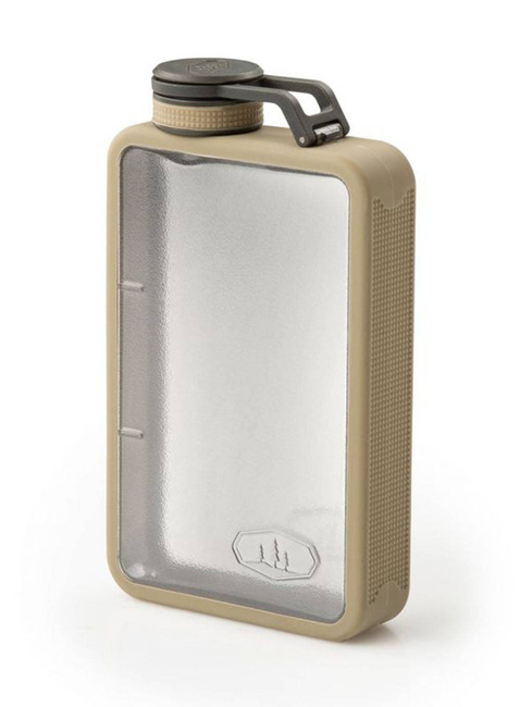 Płaska butelka piersiówka GSI Outdoors Boulder 6 Flask - sand
