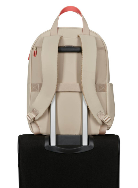 Plecak damski American Tourister PuffyPop M Backpack 15,6" - beige