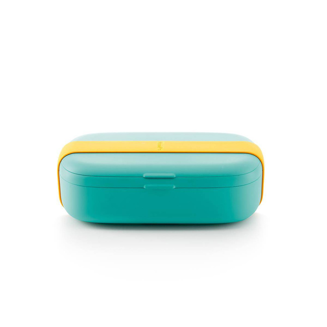 Dwupoziomowy lunchbox Lekue TO GO 2 x 500 ml - turquoise