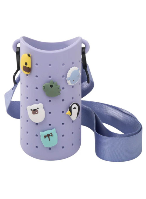 Etui na butelkę z paskiem Asobu Bestie Sling - blue purple