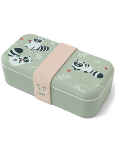 Lunchbox dziecięcy do szkoły Monbento MB Foodie -  green / raccoon