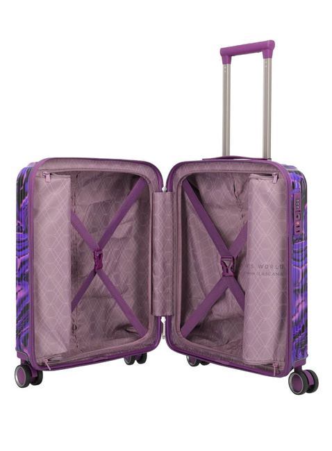 Walizka kabinowa Travelite Lascana - purple swirl