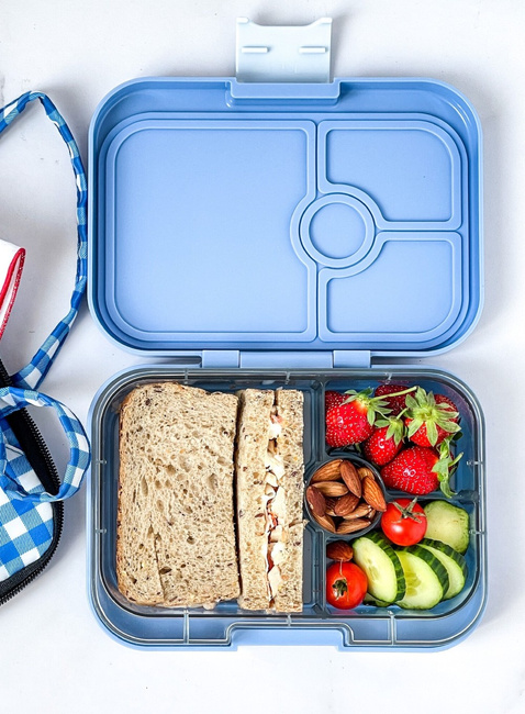 Średni prostokątny lunchbox Yumbox Panino - jurassic green / dinosaur