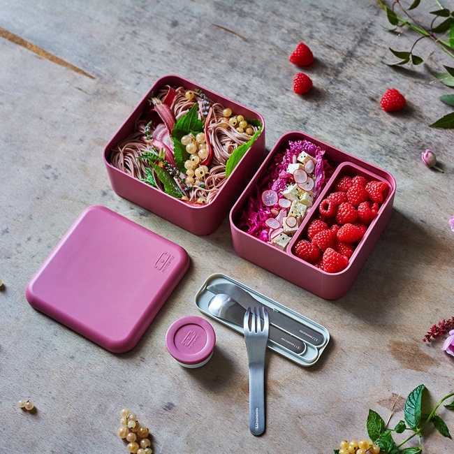 Komplet stalowych sztućców MB Pocket Monbento - coton