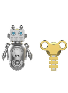 Przypinki Metalmorphose - robot i klucz