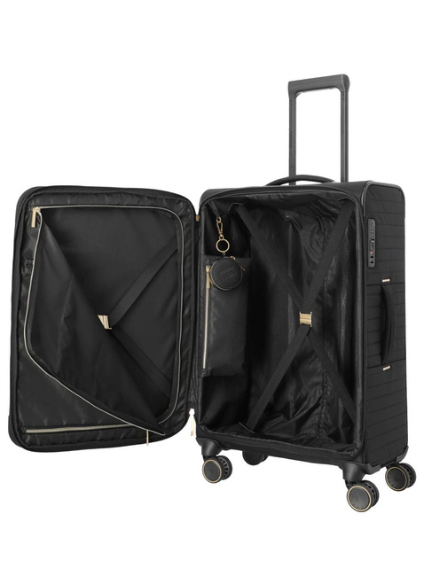 Walizka średnia Travelite Barbara Stepp EXP - black