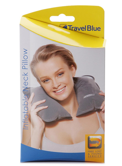 Poduszka podróżna dmuchana na szyję Travel Blue - grey