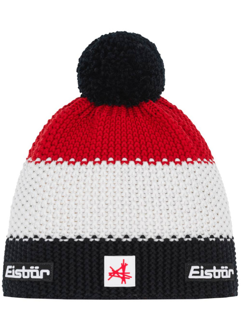 Czapka zimowa Eisbar Star Pompon Ski Austria Hat - black / white / ketchup