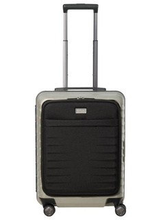 Walizka mała z przednią kieszenią na laptopa Titan Litron Frame - champagne