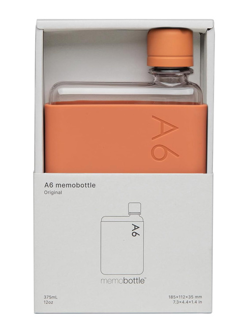 Wielorazowa butelka na wodę Memobottle Original A6 375 ml - terracotta