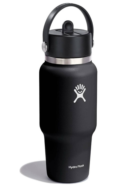 Butelka termiczna ze słomką Hydro Flask Wide Mouth Travel Bottle 0,7 l - black