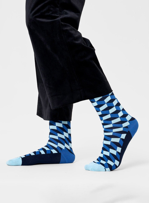 Skarpety unisex Happy Socks - navy blue / filled optic