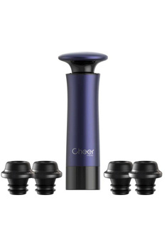 Pompka próżniowa z 4 korkami Cheer Moda Treeplet - blue