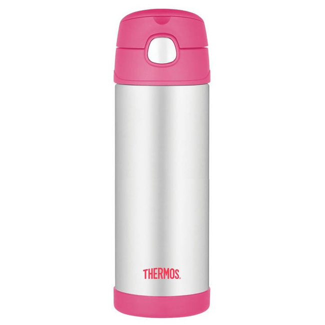 FUNtainer termos dziecięcy ze słomką 470 ml Thermos - różowy
