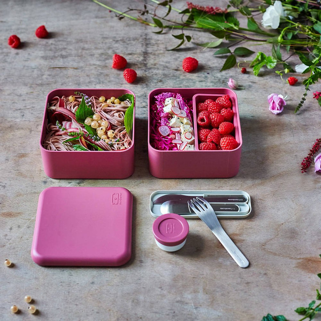 Komplet stalowych sztućców MB Pocket Monbento - coton