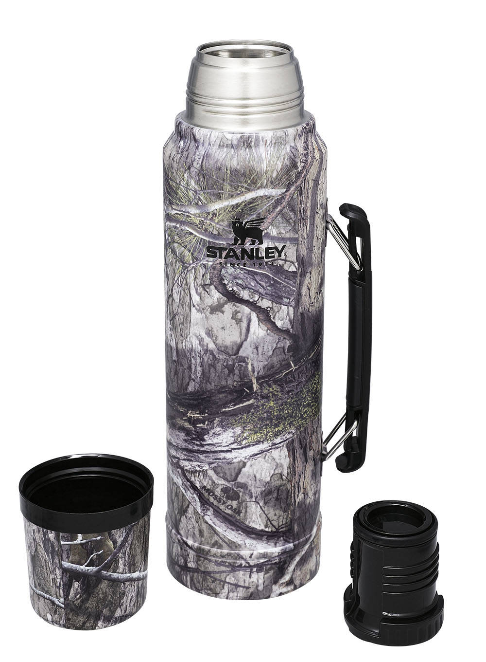 Termos stalowy Stanley LEGENDARY CLASSIC 1000 ml z rączką brązowy Camo  MOSSY OAK