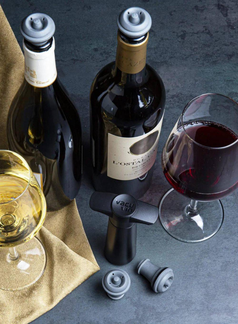 Zestaw prezentowy pompka próżniowa i 4 korki Wine Saver Vacu Vin