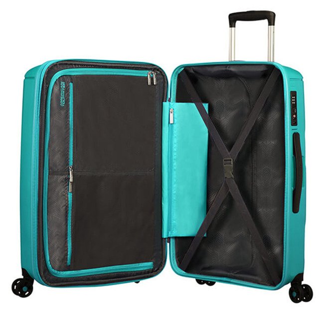  American Tourister Sunside walizka średnia poszerzana - aero turquoise