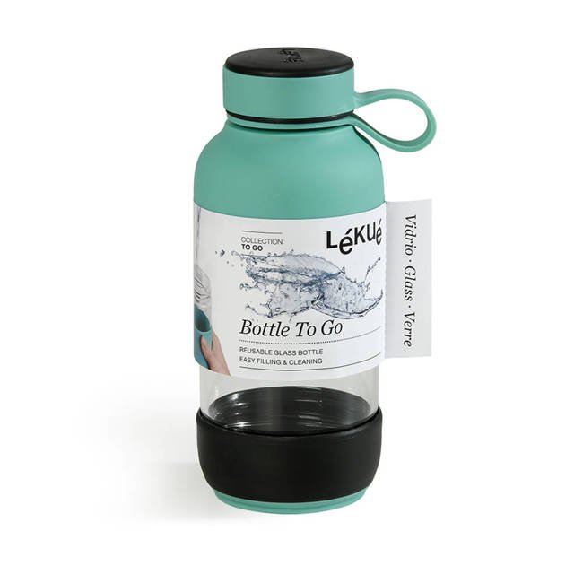  Butelka szklana wielorazowa 0,6 l TO GO Lekue - turquoise