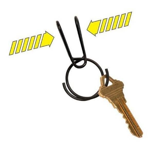  Kółko na klucze z zaczepem SqueezeRing™ Easy Load Key Clip-Nite Ize  - Miedziany
