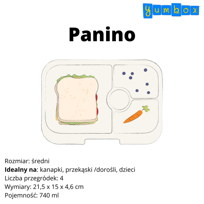  Szczelny Lunchbox Yumbox Panino - bamboo green / shark tray