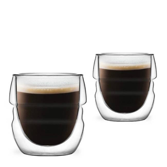 2 Szklanki do espresso z podwójną ścianką Vialli Design Sferico 70 ml