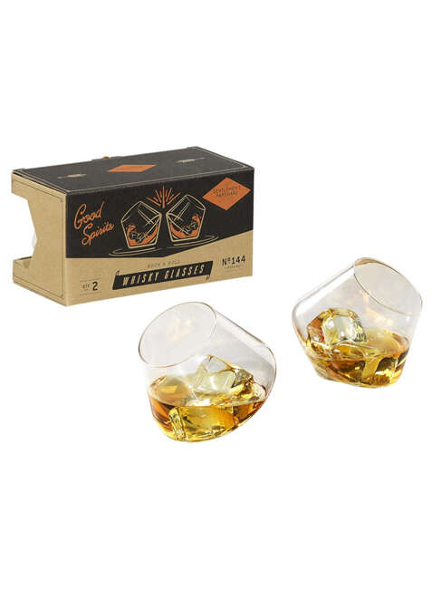 2 szklanki do whiskey Gentlemen's Hardware Rocking Whiskey Glasses