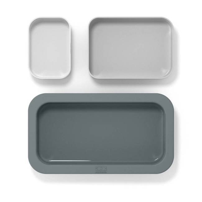 3 foremki / pojemniki do lunchboxu MB Silicase Monbento - grey / white