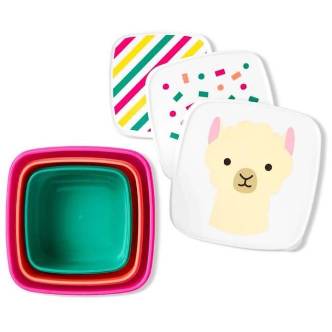 3 lunchboxy na jedzenie Skip Hop Zoo Snack Box Set - llama